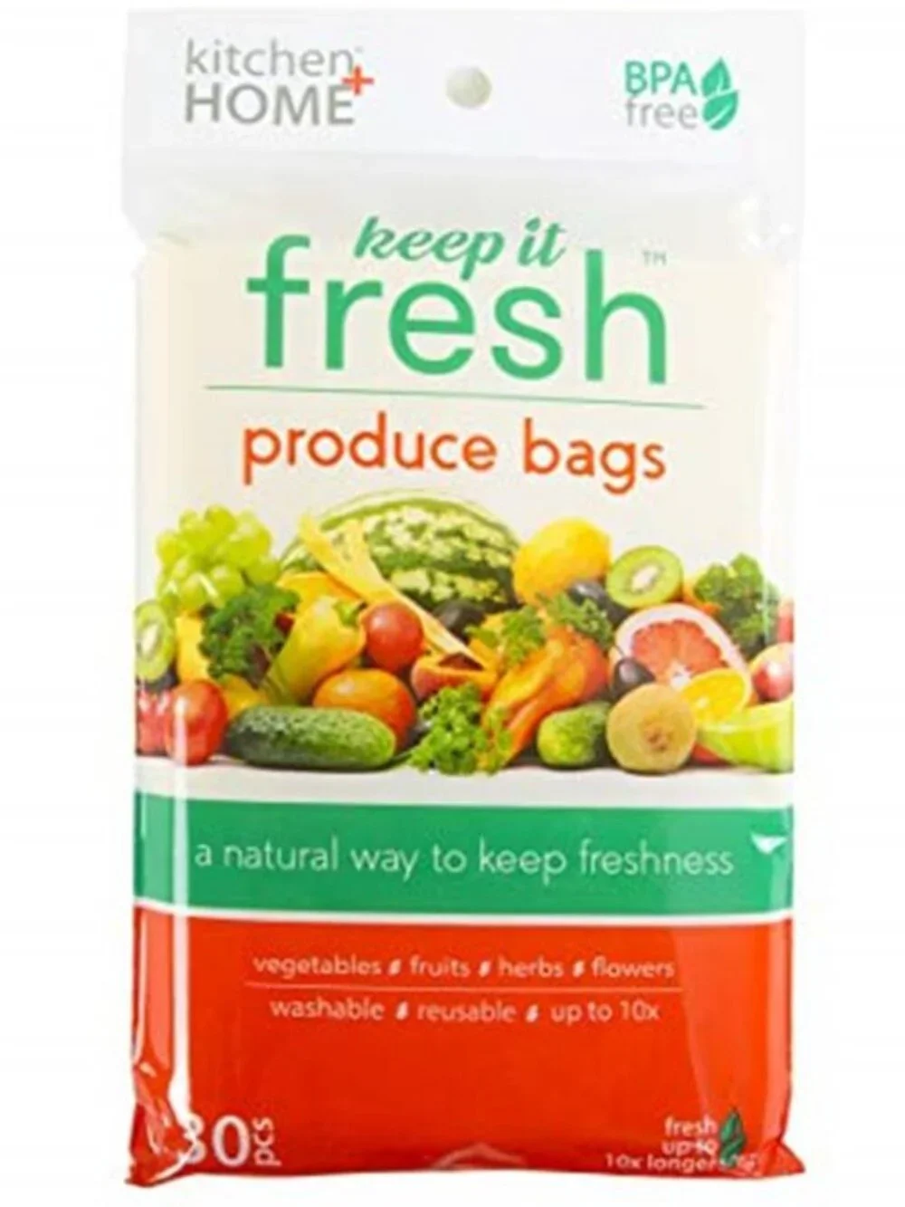 Keep it Fresh Produce Bags 30 Reusable BPA Free Freshness Produce Bags
